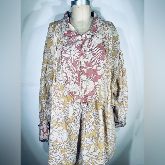 Magnolia Pearl Tora Henley Shirt NWT O/S - Picture 2 of 11